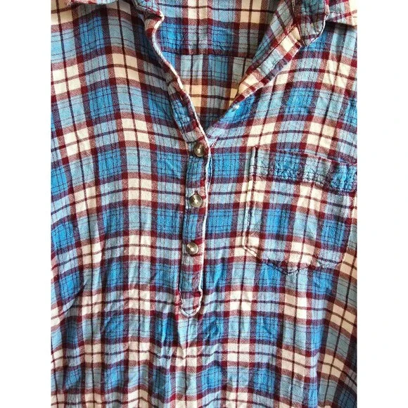 Kavu button up plaid shirts size large 100% Rayon - Picture 5 of 9